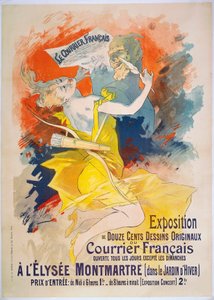 Wystawa Le Courrier Francais, c.1895 (plakat) autorstwa Jules Cheret