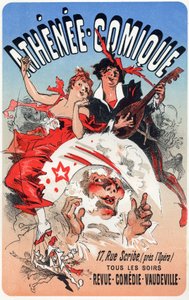 Teatr Athenee Comique, ok. 1870-1880 (plakat) autorstwa Jules Cheret