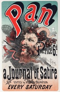Literatura. Pan, satyryczna gazeta. Plakat Jules Cheret, Anglia, ok. 1880 (plakat) autorstwa Jules Cheret