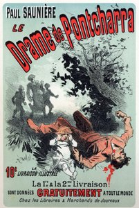 Literatura. Dramat Pontcharry, serial Paula Sauniere. Plakat Jules Cheret, Francja, ok.1880 (plakat) autorstwa Jules Cheret