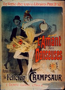 Plakat reklamujący powieść Feliciena Champsaura „Kochanka tancerzy”, 1888