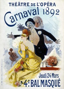 Plakat Cherreta na karnawał 1892 w teatrze operowym. autorstwa Jules Cheret