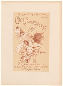 Karta reklamowa Cercle Funambulesque Cercle Funambulesque (tytuł na obiekcie) autorstwa Jules Cheret