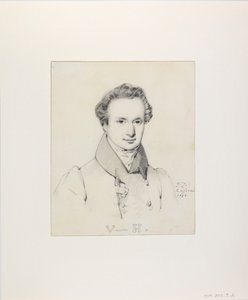 Portret Victora Hugo 1802-1885, 1830. autorstwa Jules Claude Ziegler