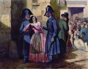 Aresztowanie prostytutki przez policję, ok.1835
