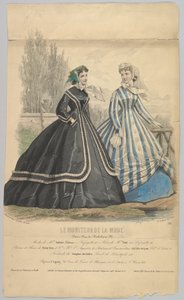 Modes de Mme Antonie Lalanne, nr 791, z Le Moniteur de la Mode, 1848. autorstwa Jules David