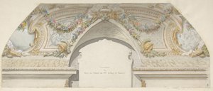 Projekt dla Hôtel de Trevise, Paryż, druga połowa XIX wieku. Twórcy: Jules-Edmond-Charles Lachaise, Eugène-Pierre Gourdet. autorstwa Jules Edmond Charles Lachaise and Eugène Pierre Gourdet