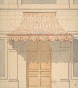 Projekt markizy nad drzwiami w stylu mauretańskim, 1830-97. Twórcy: Jules-Edmond-Charles Lachaise, Eugène-Pierre Gourdet.