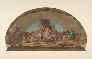 Projekt dekoracji lunety na klatce schodowej, Hôtel de Pless, Berlin, II poł. XIX w. Twórcy: Jules-Edmond-Charles Lachaise, Eugène-Pierre Gourdet.
