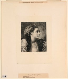 Głowa młodej dziewczyny, z „Akwaforty obrazów w Metropolitan Museum w Nowym Jorku”