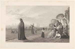 Dante, naar J.L. Gérôme autorstwa Jules Gabriel Levasseur