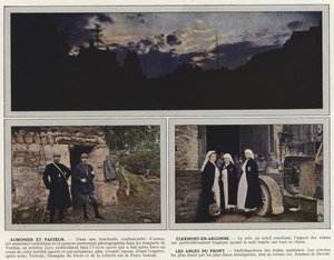 Kapelan i pastor, Clermont-En-Argonne, Les Anges du Front autorstwa Jules Gervais Courtellemont