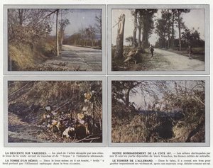 Zejście na Vareddes, bombardowanie wzgórza 107, grobowiec bohatera, niemiecka nora