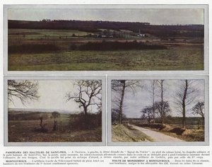 Panorama Wzgórz Saint-Prix, Montgivroux, Route de Mondemment a Montgivroux autorstwa Jules Gervais Courtellemont