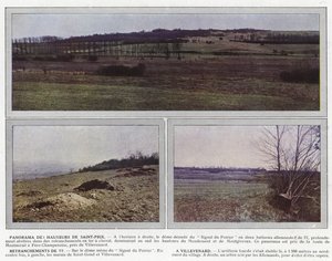 Panorama wzgórz Saint-Prix, okopy z 77 r., A Villevenard