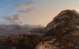 Widok Sassenage 1857 (olej na płótnie) autorstwa Jules Jean Baptiste Guedy