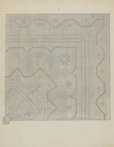 Tkana narzuta z knota świecowego, ok. 1900 r. 1936.