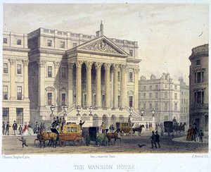Mansion House na zewnątrz, Londyn, 1854