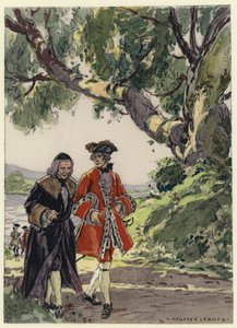 Ilustracja do pamiętników Casanovy (kolorowa litografia)