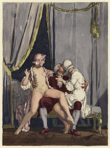 Ilustracja do pamiętników Casanovy (kolorowa litografia)