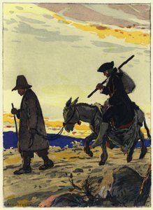 Ilustracja do pamiętników Casanovy (kolorowa litografia) autorstwa Jules Marie Auguste Leroux