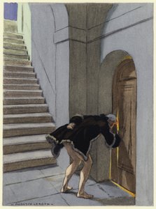 Ilustracja do pamiętników Casanovy (kolorowa litografia) autorstwa Jules Marie Auguste Leroux