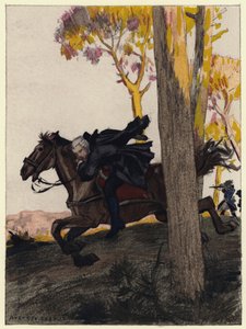 Ilustracja do pamiętników Casanovy (kolorowa litografia) autorstwa Jules Marie Auguste Leroux