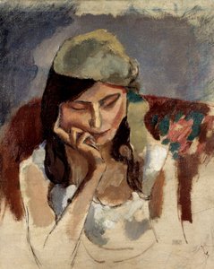Dama z turbanem. Obraz autorstwa Julesa Pascina (1885-1930)