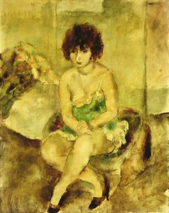 Portret Lucy Krohg, ok. 1925 autorstwa Jules Pascin