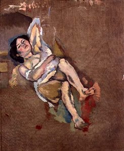 Kobieta z limuzyny, ok. 1908 (olej na płótnie) autorstwa Jules Pascin