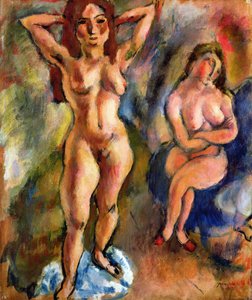 Dwa akty: jeden stojący, jeden siedzący, 1913