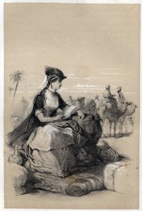 Portret Lady Mary (Marie) Wortley Montagu (Wortley-Montagu) (26 maja 1689 - 21 sierpnia 1762), brytyjskiej pisarki.