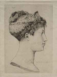 Marie Louise w profilu, 1860.