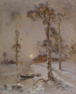 Zimowy zachód słońca, 1900