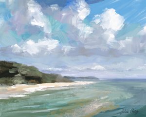 Spokojna scena na plaży autorstwa Julia Cheney