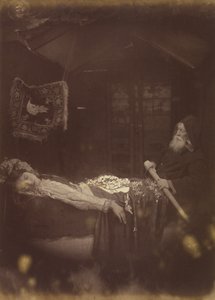 Elaine „i zmarli” – pchani przez niemych – płynęli w górę wraz z nurtem rzeki. autorstwa Julia Margaret Cameron