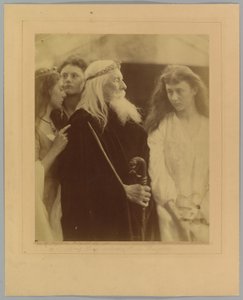Król Lear dzieli swoje królestwo między trzy córki autorstwa Julia Margaret Cameron