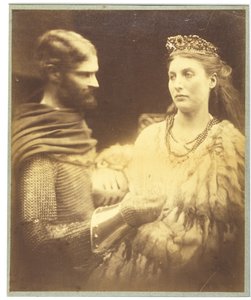 Lancelot i Ginewra, ok. 1873 (srebrny odcisk żelatynowy) autorstwa Julia Margaret Cameron