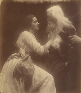 Vivien i Merlin, wrzesień 1874 . autorstwa Julia Margaret Cameron