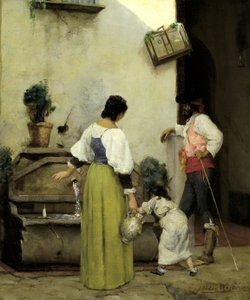 Przy korycie wodnym, 1876-1877. autorstwa Julian Alden Weir