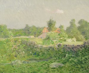 Krajobraz i gospodarstwo rolne, ok.1895 (olej na płótnie) autorstwa Julian Alden Weir