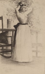 Portret panny Hoe, 1889. autorstwa Julian Alden Weir