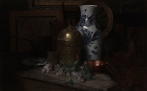Martwa natura w studio autorstwa Julian Alden Weir