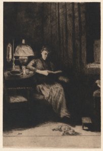 Lampa wieczorna autorstwa Julian Alden Weir