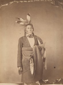 Hin-han-du-ta, Czerwona Sowa, wódz Siuksów Mde-wa-kan-ton, 1858 (zdjęcie) autorstwa Julian Vannerson
