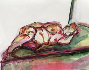 Gruba Śpiąca Nago, 2015,