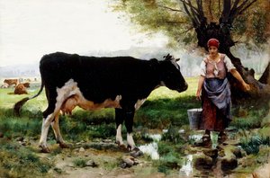 Dojarka z krową, autorstwa Julien Dupre