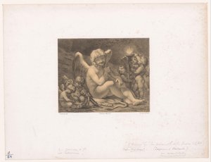 Amor i putti ostrzą swe strzały Les preparatifs de la guerre autorstwa Julien Leopold Boilly
