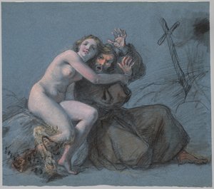 Kuszenie św. Antoniego autorstwa Julien Leopold Boilly