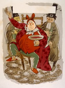 Humorous Wine Illustration 1946.Illustration autorstwa Julien Pavil